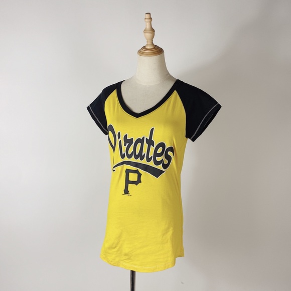 Genuine Merchandise Tops - PITTSBURGH PIRATES V Neck Ladies Baseball T-Shirt Womens Medium